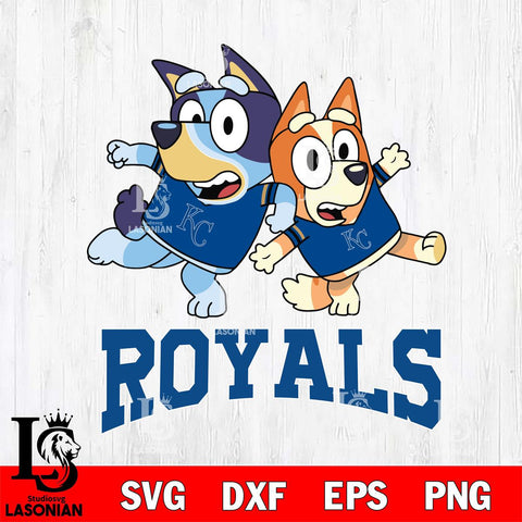 Kansas City Royals Bluey & Bingo 13 Svg Eps Dxf Png File, MLB svg, Digital Download, Instant Download