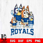 Kansas City Royals Bluey & Bingo 14 Svg Eps Dxf Png File, MLB svg, Digital Download, Instant Download