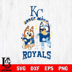 Kansas City Royals Bluey Bingo Svg Eps Dxf Png File, MLB svg, Digital Download, Instant Download