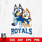 Kansas City Royals Bluey & Bingo 18 Svg Eps Dxf Png File, MLB svg, Digital Download, Instant Download