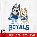 Kansas City Royals Bluey & Bingo 6 Svg Eps Dxf Png File, MLB svg, Digital Download, Instant Download