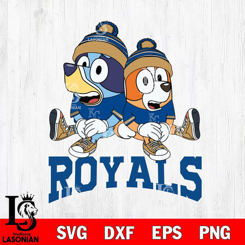 Kansas City Royals Bluey & Bingo 8 Svg Eps Dxf Png File, MLB svg, Digital Download, Instant Download