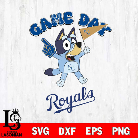 Kansas City Royals Bluey Game Day Svg Eps Dxf Png File, Digital Download, Instant Download