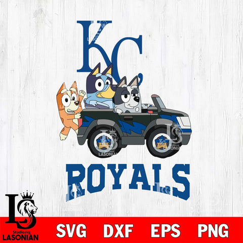 Kansas City Royals Bluey friends Svg Eps Dxf Png File, MLB svg, Digital Download, Instant Download