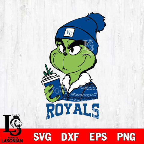 Kansas City Royals Boujee Grinch Christmas Cut Files Cricut, Svg Dxf Eps Png file , Silhouette