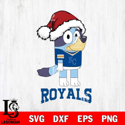 Kansas City Royals Christmas Bluey Hat Cricut , Christmas Svg , Bluey svg , Digital Download, dxf eps png pdf file