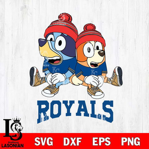 Kansas City Royals Christmas Bluey & Bingo Sit Cricut , Christmas Svg , Bluey svg , Digital Download, dxf eps png pdf file