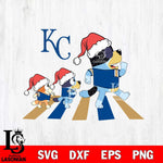 Kansas City Royals Family Bluey Walking Christmas Svg Eps Dxf Png File, Digital Download, Instant Download