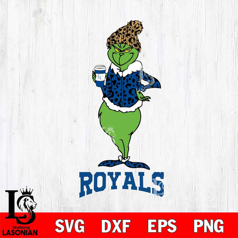 Kansas City Royals Grinch Leopard Coffee Svg Eps Dxf Png File, Digital Download, Instant Download