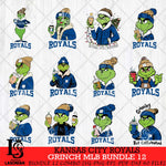 Kansas City Royals Grinch MLB Bundle 12 SVG Eps Dxf Png File, Digital Download, Instant Download