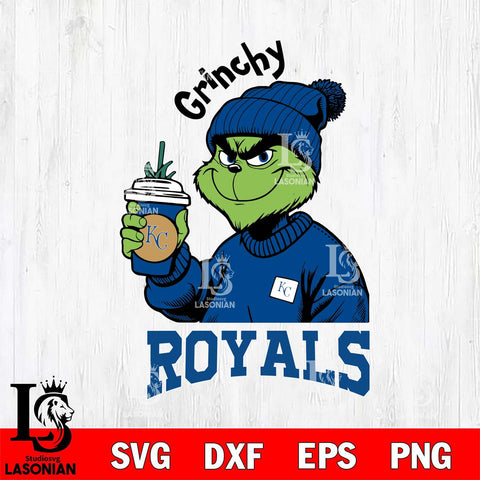 Kansas City Royals Grinchy Bougie Christmas Cut Files Cricut, Svg Dxf Eps Png file , Silhouette