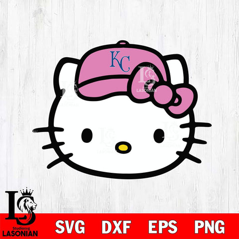 Kansas City Royals Hello Kitty Pink Baseball 6 Svg Eps Dxf Png File, MLB svg, Digital Download, Instant Download