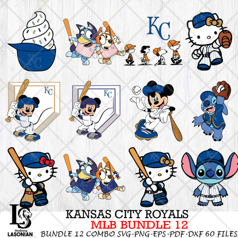 Kansas City Royals MLB Bundle 12 Svg Eps Dxf Png File, Digital Download, Instant Download