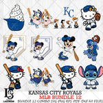 Kansas City Royals MLB Bundle 12 Svg Eps Dxf Png File, Digital Download, Instant Download