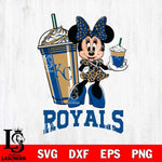 Kansas City Royals Minnie Mouse Fan And Coffee Svg Eps Dxf Png File, Digital Download, Instant Download