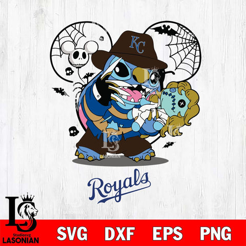 Kansas City Royals Stitch Freddy Krueger Halloween Svg Eps Dxf Png File, Digital Download, Instant Download