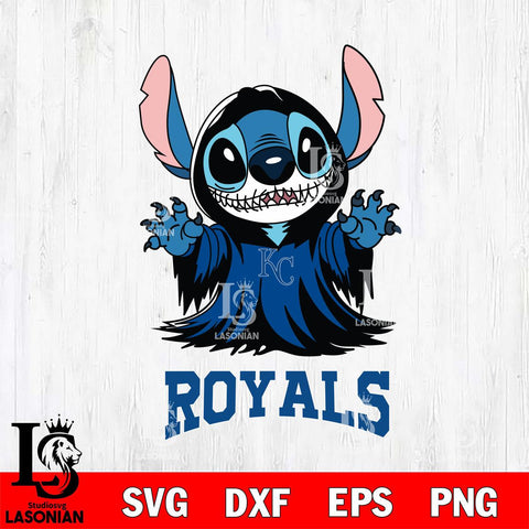 Kansas City Royals Stitch Ghost Svg Eps Dxf Png File, MLB svg, Digital Download, Instant Download