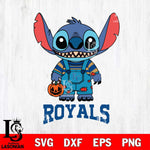 Kansas City Royals Stitch Horror Halloween Svg Eps Dxf Png File, MLB svg, Digital Download, Instant Download