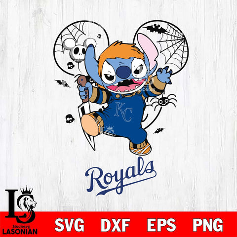 Kansas City Royals Stitch Michael Halloween Svg Eps Dxf Png File, Digital Download, Instant Download