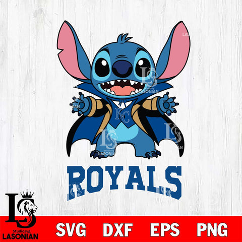 Kansas City Royals Stitch Vampire halloween Svg Eps Dxf Png File, MLB svg, Digital Download, Instant Download