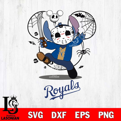 Kansas City Royals Stitch jason voorhees Halloween Svg Eps Dxf Png File, Digital Download, Instant Download