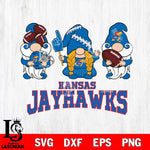 Kansas Jayhawks 3 Gnomes Football Svg Eps Dxf Png File, Digital Download, Instant Download