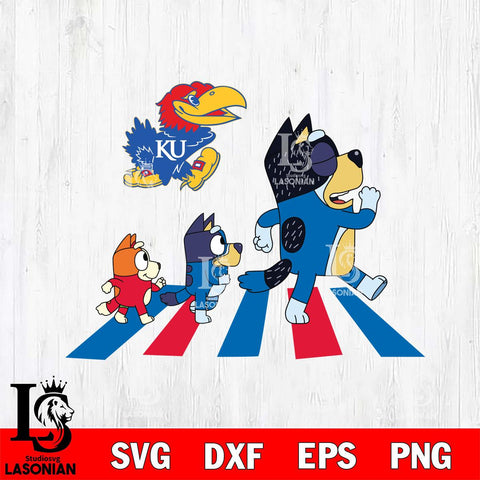 Kansas Jayhawks Bluey 6 Svg Eps Dxf Png File, Digital Download, Instant Download