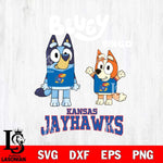 Kansas Jayhawks Bluey & Bingo 4 Svg Eps Dxf Png File, NCAA svg, Digital Download, Instant Download