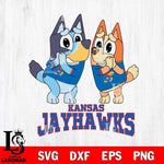 Kansas Jayhawks Bluey & Bingo 5 Svg Eps Dxf Png File, NCAA svg, Digital Download, Instant Download