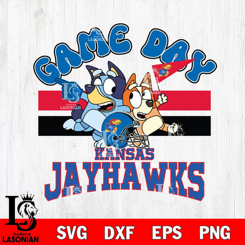 Kansas Jayhawks Bluey & Bingo 9 Svg Eps Dxf Png File, NCAA svg, Digital Download, Instant Download