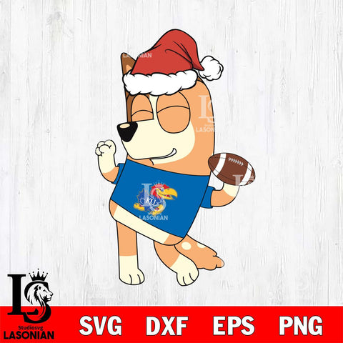 Kansas Jayhawks Bluey Chilli Christmas Svg Eps Dxf Png File, Digital Download, Instant Download