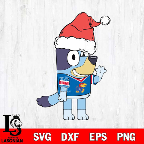 Kansas Jayhawks Bluey Christmas Svg Eps Dxf Png File, Digital Download, Instant Download