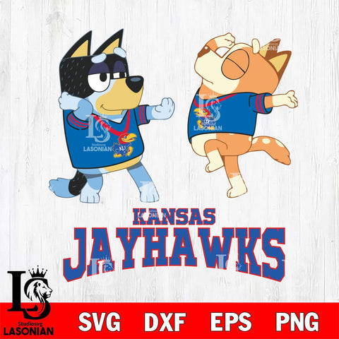 Kansas Jayhawks Bluey Dance Svg Eps Dxf Png File, Digital Download, Instant Download