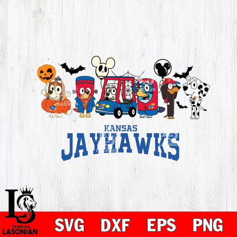 Kansas Jayhawks Bluey Halloween Svg Eps Dxf Png File, Digital Download, Instant Download