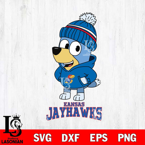 Kansas Jayhawks Bluey Hoodie Sport Svg Eps Dxf Png File, Digital Download ,Instant Download, Cricut File