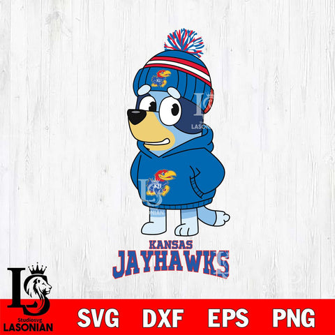 Kansas Jayhawks Bluey Hoodie rugby Svg Eps Dxf Png File, Digital Download ,Instant Download, Cricut File