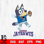 Kansas Jayhawks Bluey Sport Football Svg Eps Dxf Png File,NCAA Svg Files,Bluey svg ,Digital Download ,Instant Download, Cricut File