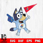 Kansas Jayhawks Bluey flag Svg Eps Dxf Png File, Digital Download, Instant Download