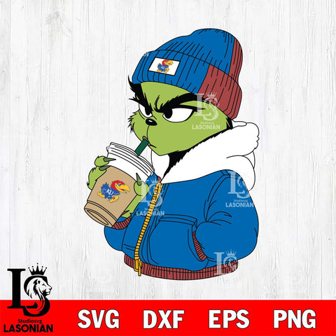 Kansas Jayhawks Boujee Grinch 6 Svg Eps Dxf Png File, Digital Download, Instant Download