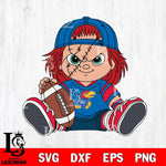 Kansas Jayhawks Chucky Horror 11 Svg Eps Dxf Png File, NCAA svg, Digital Download, Instant Download