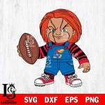 Kansas Jayhawks Chucky Horror 12 Svg Eps Dxf Png File, NCAA svg, Digital Download, Instant Download