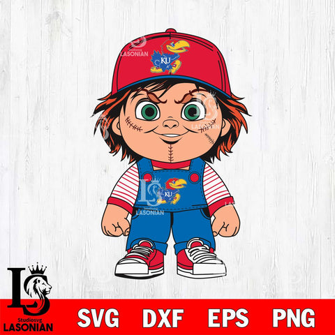 Kansas Jayhawks Chucky Horror Svg Eps Dxf Png File, NCAA svg, Digital Download, Instant Download