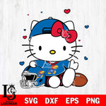 Kansas Jayhawks Cute Hello Kitty Football Svg Eps Dxf Png File, NCAA svg, Digital Download, Instant Download