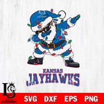 Kansas Jayhawks Dabbing Santa Claus Ugly Christmas Svg dxf eps png pdf file,NCAA svg,Digital Download,Cricut file