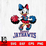 Kansas Jayhawks Daisy Duck Cheerleader Disney, Svg Eps Dxf Png File, Digital Download