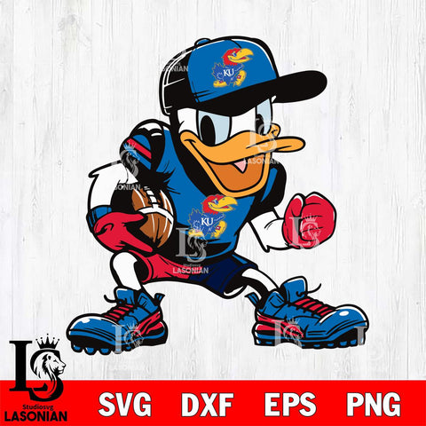 Kansas Jayhawks Donal Duck Svg Eps Dxf Png File, NCAA svg, Digital Download, Instant Download