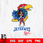 Kansas Jayhawks Fan Girl Svg Eps Dxf Png File, Digital Download, Instant Download