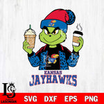 Kansas Jayhawks Grinch 2 coffee Svg Eps Dxf Png File, Digital Download, Instant Download