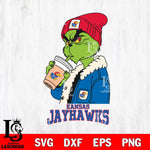 Kansas Jayhawks Grinch Bougie Football Svg Eps Dxf Png File, Digital Download, Instant Download