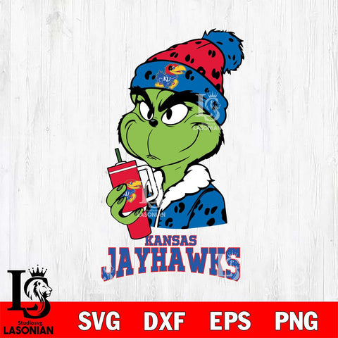 Kansas Jayhawks Grinch Bougie Leopard Svg Eps Dxf Png File, Digital Download, Instant Download